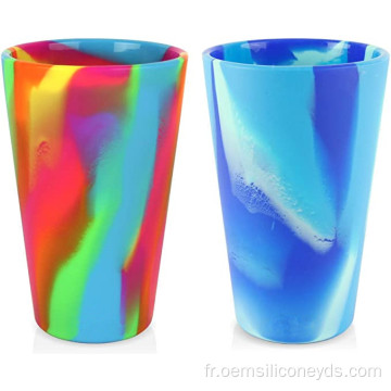 Coupe de verre à pinte de silicone personnalisée